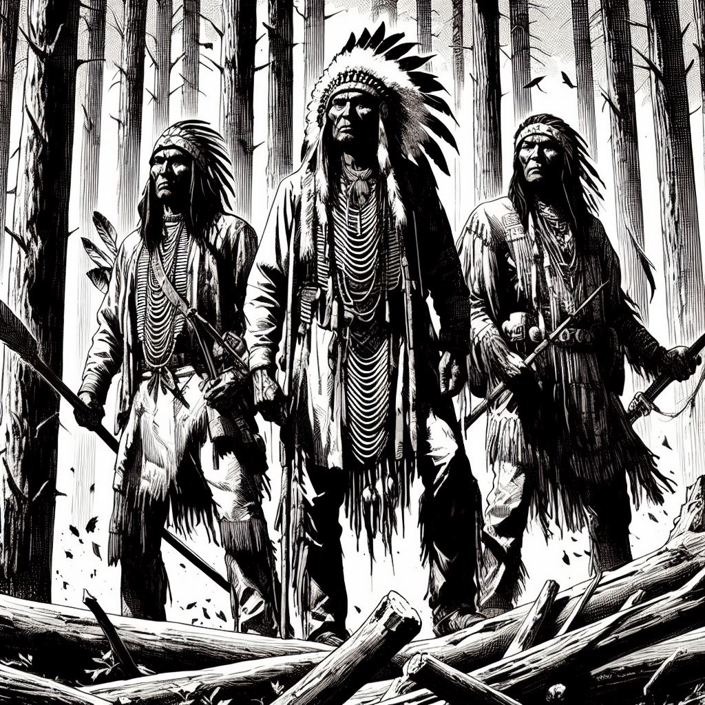 Graphic of hunting party